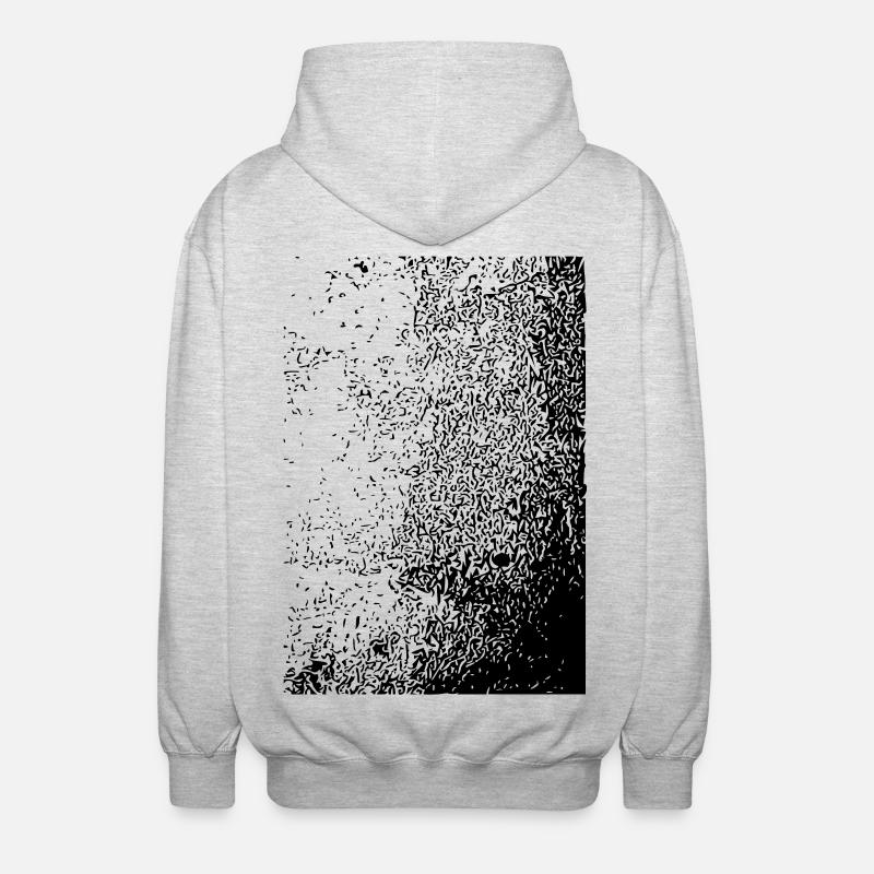 Conception abstraite - Veste à capuche unisexe - gris clair chiné