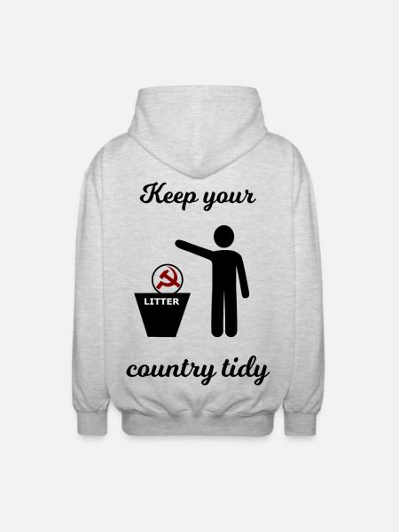 Socialism and Capitalism Funny - Unisex Hooded Jacket - light heather grey