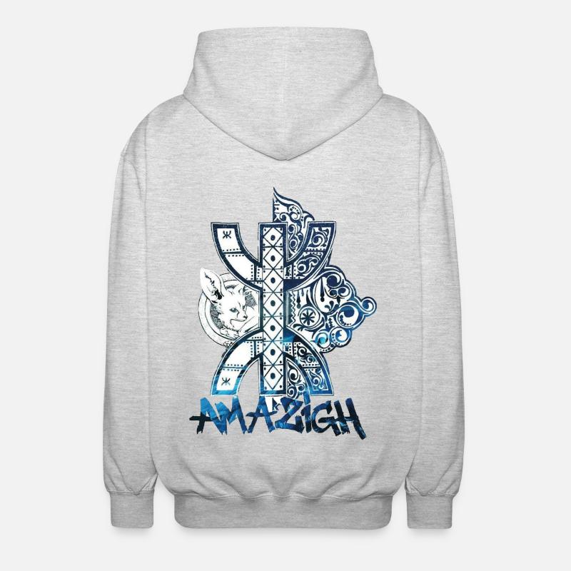 Amazigh - Veste à capuche unisexe - gris clair chiné