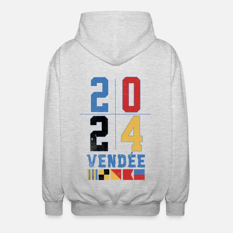 Globe regatta design Year 2024 Vendée - Unisex Hooded Jacket - light heather grey