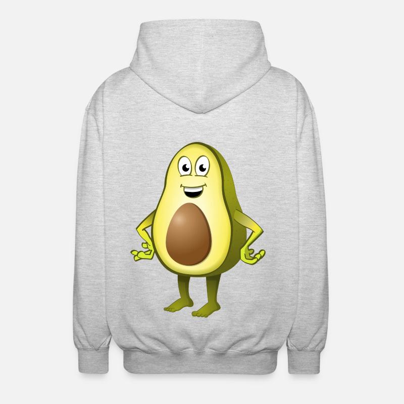 Avocat joyeux avec une expression faciale ludique - Veste à capuche unisexe - gris clair chiné