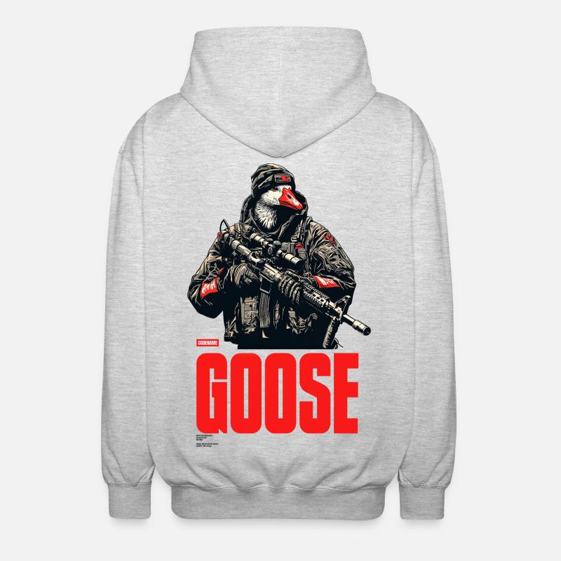 Nom de code Goose - Veste à capuche unisexe - gris clair chiné