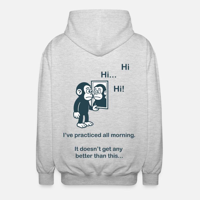 Introverti - Pratiqué toute la matinée - Veste à capuche unisexe - gris clair chiné
