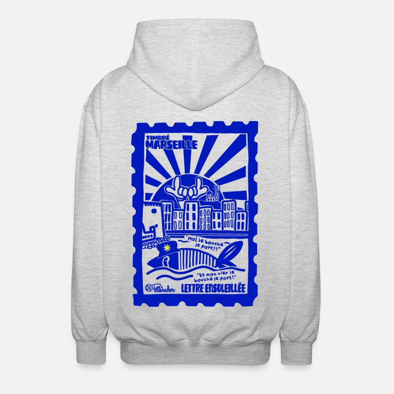 Timbré Marseille - Veste à capuche unisexe - gris clair chiné
