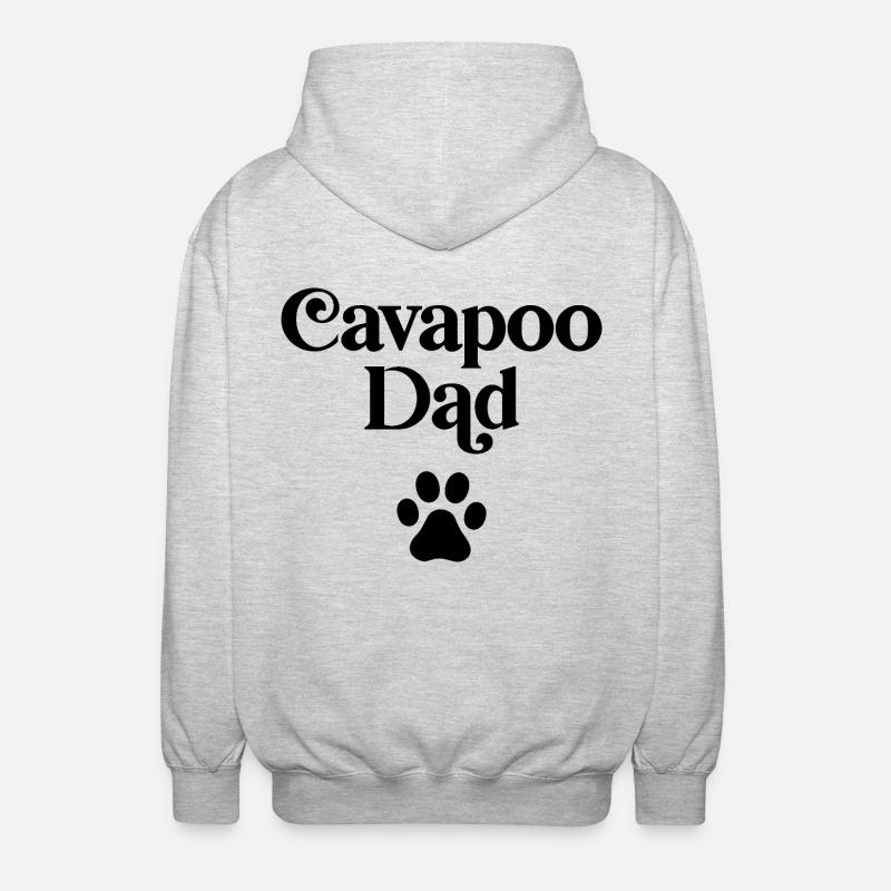 Papa Cavapoo - Veste à capuche unisexe - gris clair chiné
