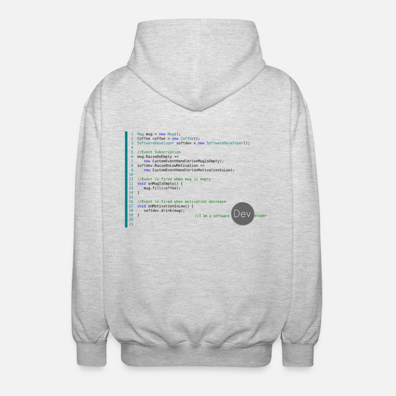 I am a Software Developer - Unisex Hooded Jacket - light heather grey