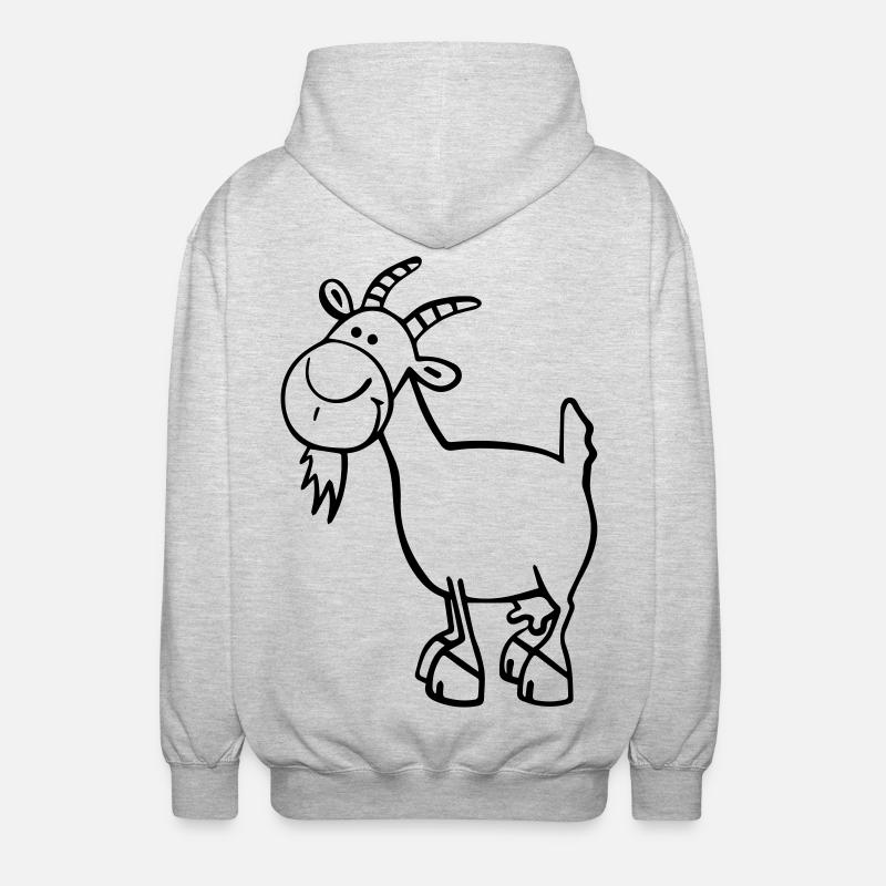 Chévre - Veste à capuche unisexe - gris clair chiné