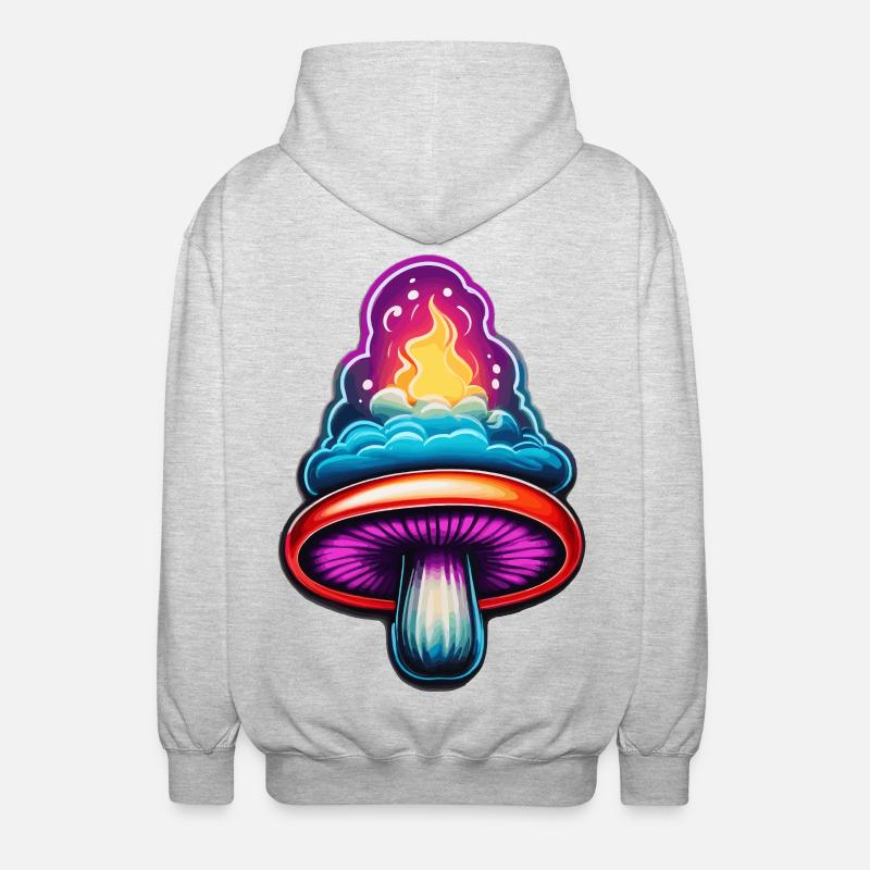 Champignon de feu - Veste à capuche unisexe - gris clair chiné