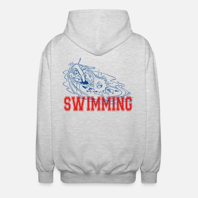 Asterix & Obelix Asterix Svømmedesign - Unisex-hettejakke - lysgrå melert