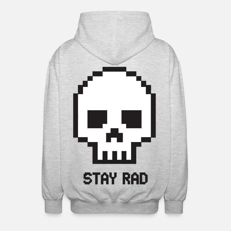 Roue de maintien du Pixel Skull - Veste à capuche unisexe - gris clair chiné
