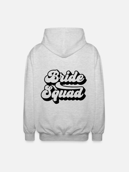 Bride Squad - Junggesellinnenabschied - Unisex Kapuzenjacke - Hellgrau meliert