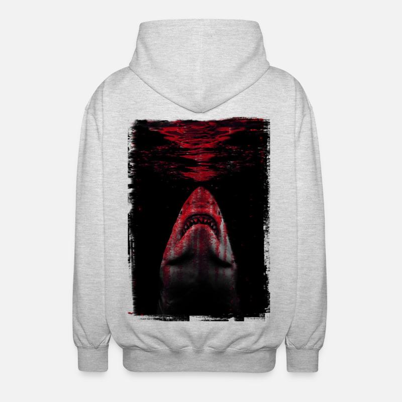 Le requin - Veste à capuche unisexe - gris clair chiné