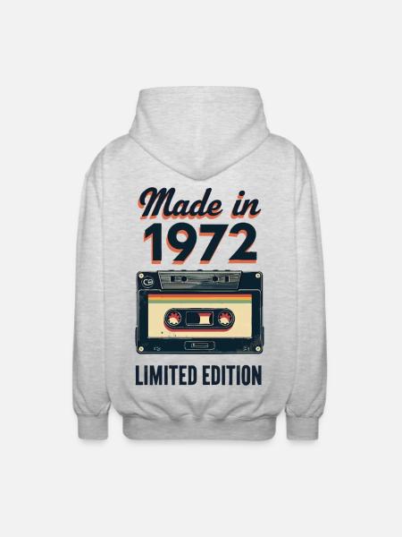 Made in 1972 – Limited Edition - Unisex Hooded Jacket - light heather grey
