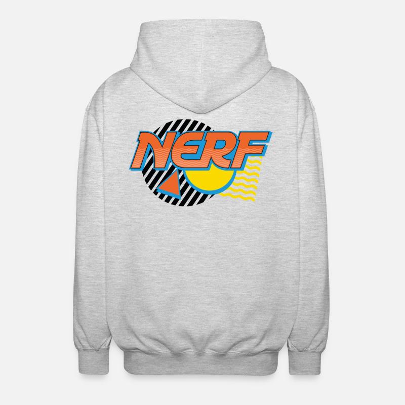 Nerf Retro 90s Logo - Unisex Kapuzenjacke - Hellgrau meliert