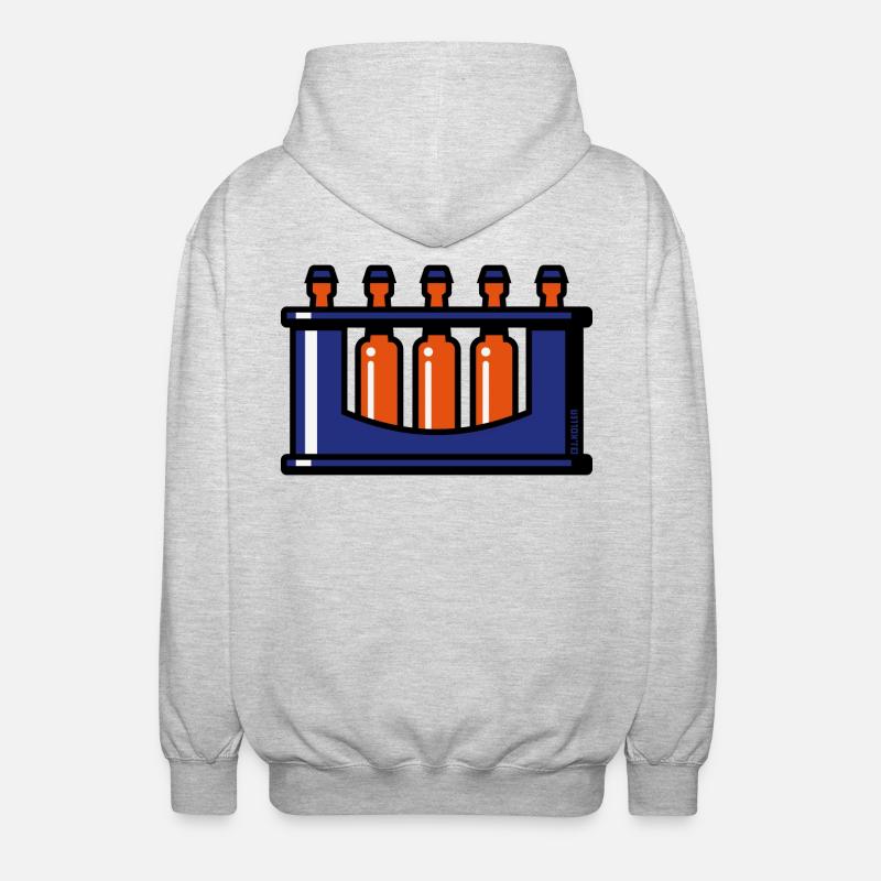 XBierkasten / Biercrate (Bière / Bleu) - Veste à capuche unisexe - gris clair chiné