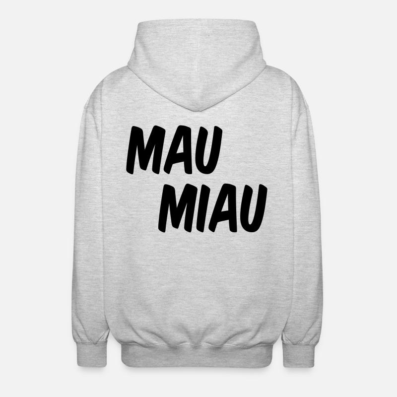 Chats Miezen Mau Meow - Veste à capuche unisexe - gris clair chiné