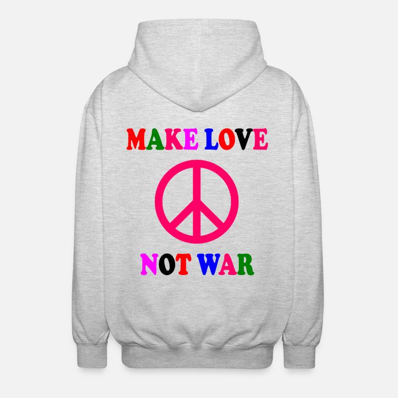 Make love not war - Veste à capuche unisexe - gris clair chiné