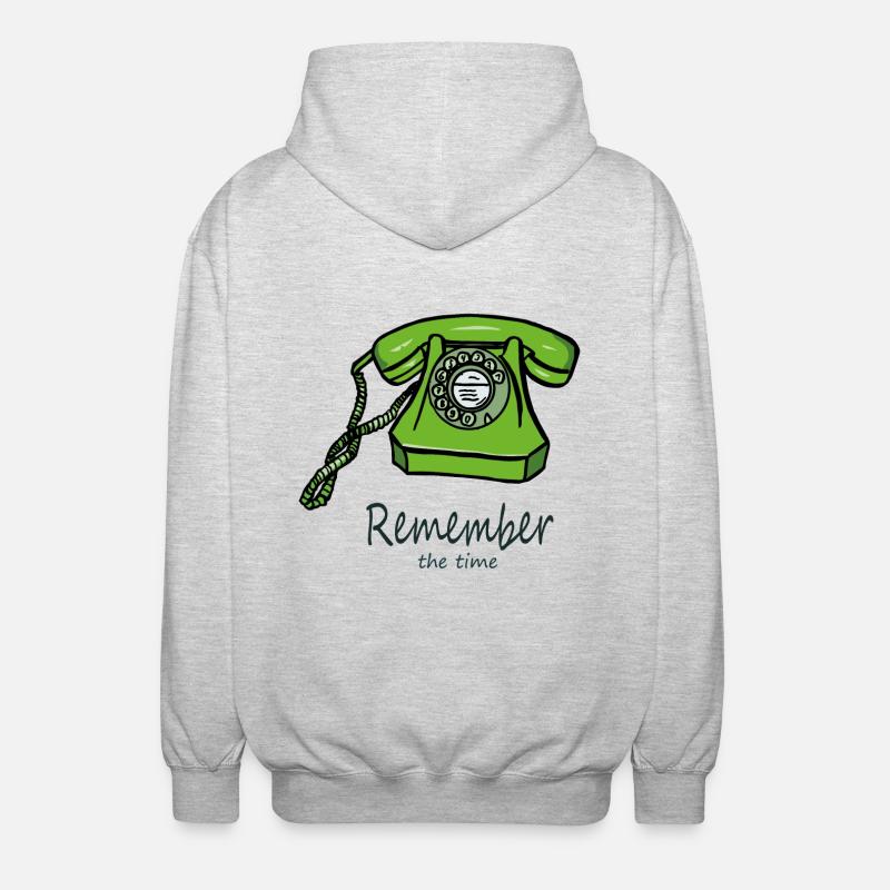 RememberTelefon - Veste à capuche unisexe - gris clair chiné