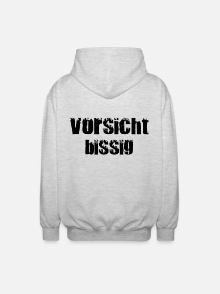 Beware of Snappy Black - Unisex Hooded Jacket - light heather grey