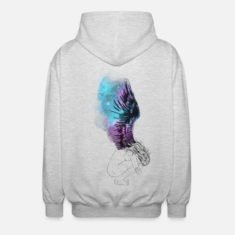 anguish - Unisex Hooded Jacket - light heather grey