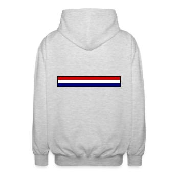 Drapeau Hollande - Veste à capuche unisexe - gris clair chiné - Dos - AI Model Male 185 light (185cm)