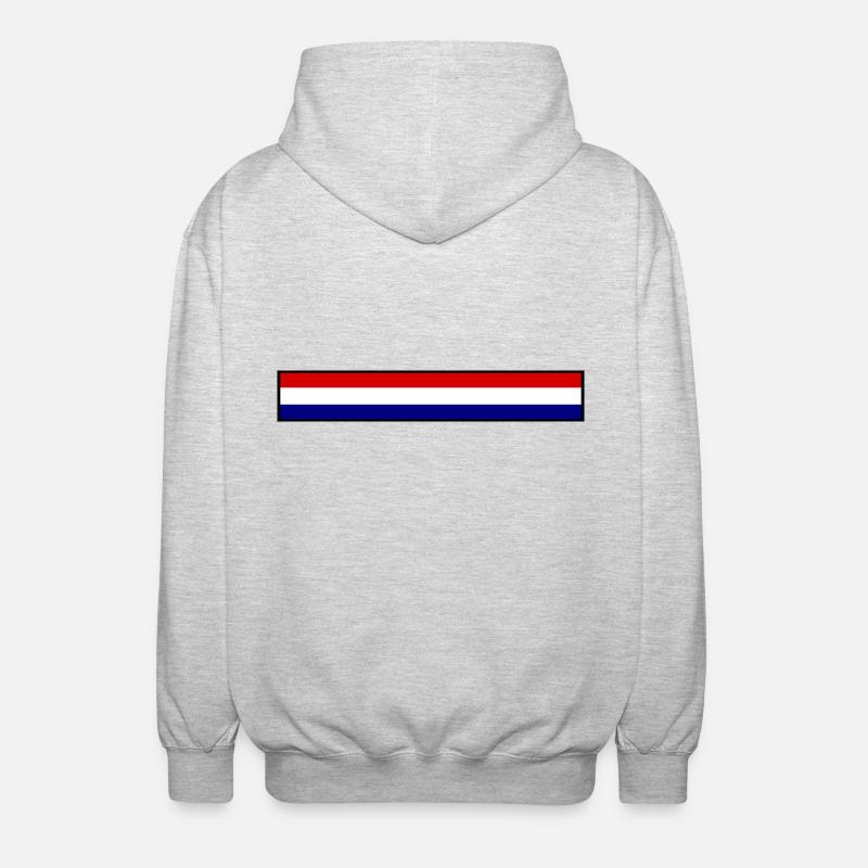 Drapeau Hollande - Veste à capuche unisexe - gris clair chiné