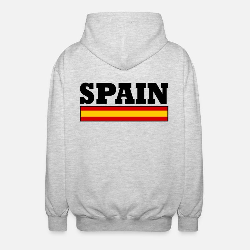 Drapeau Espagne - Veste à capuche unisexe - gris clair chiné