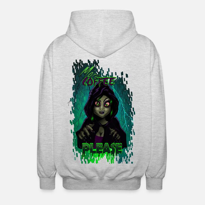 plus de café - Veste à capuche unisexe - gris clair chiné