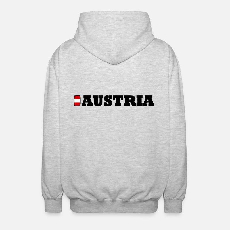 Autriche / Autriche - Veste à capuche unisexe - gris clair chiné