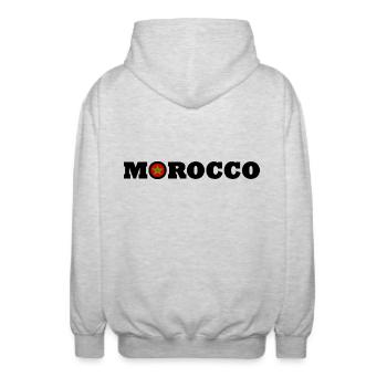 Maroc - Veste à capuche unisexe - gris clair chiné - Dos - AI Model Male 185 light (185cm)