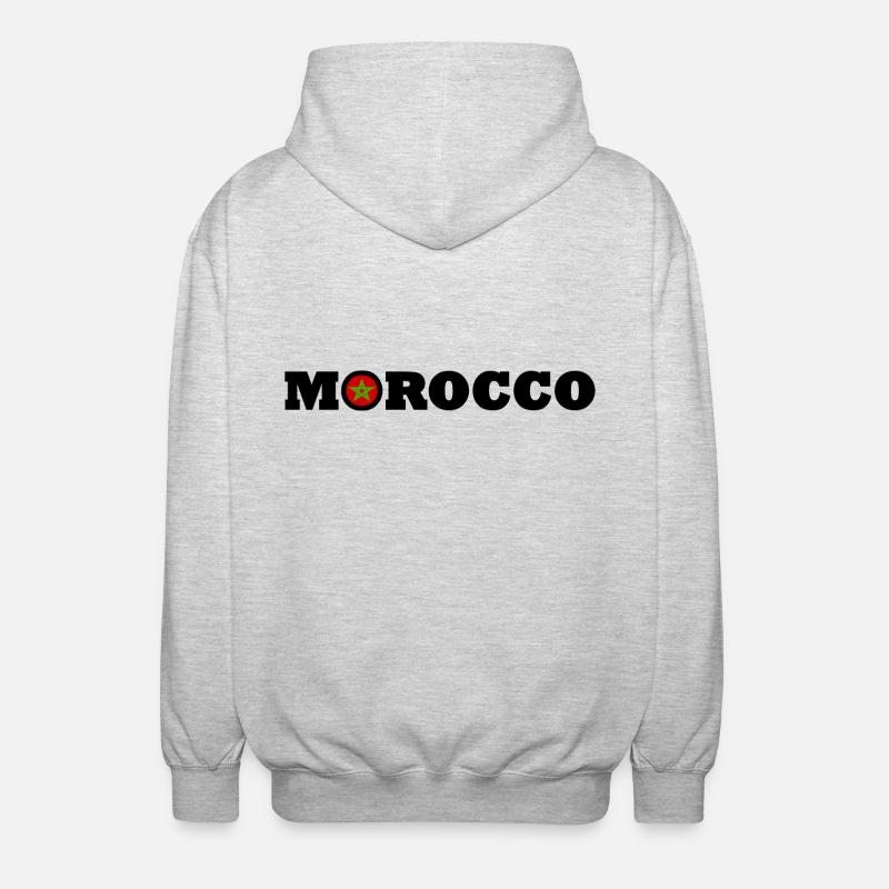 Maroc - Veste à capuche unisexe - gris clair chiné