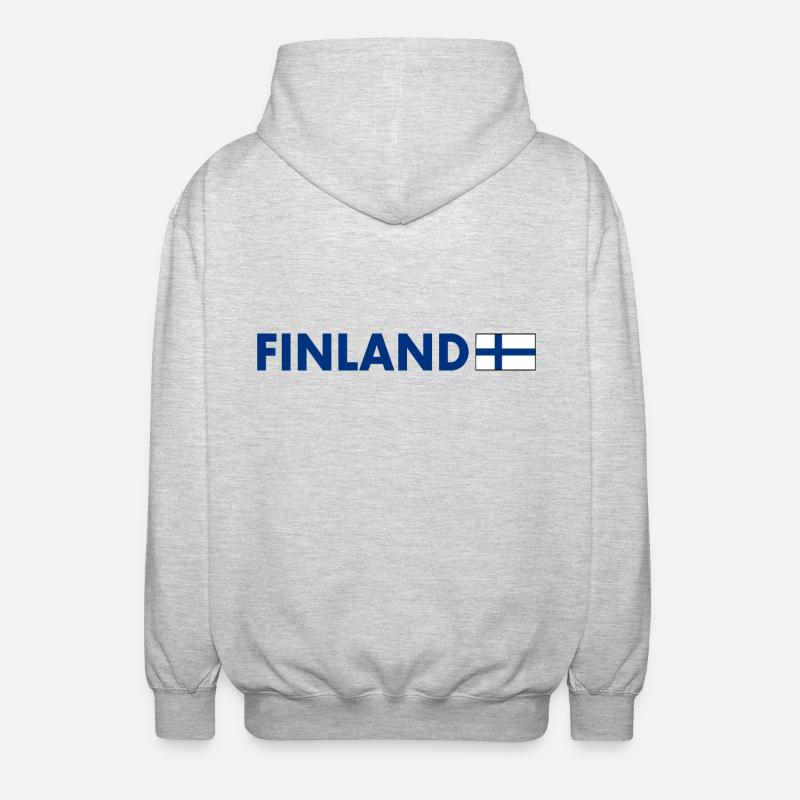 Finland - Unisex Hooded Jacket - light heather grey