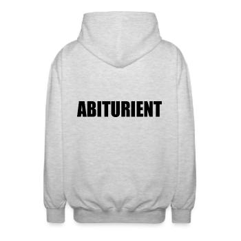 abiturient - Unisex Kapuzenjacke - Hellgrau meliert - Hinten - AI Model Male 185 light (185cm)