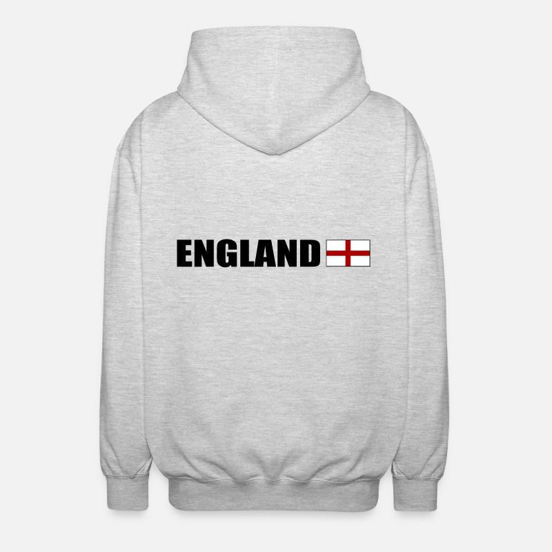 England - Unisex Hooded Jacket - light heather grey