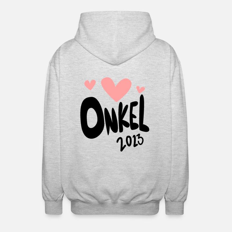 Onkel 2023 - Onkel werden - Unisex Kapuzenjacke - Hellgrau meliert