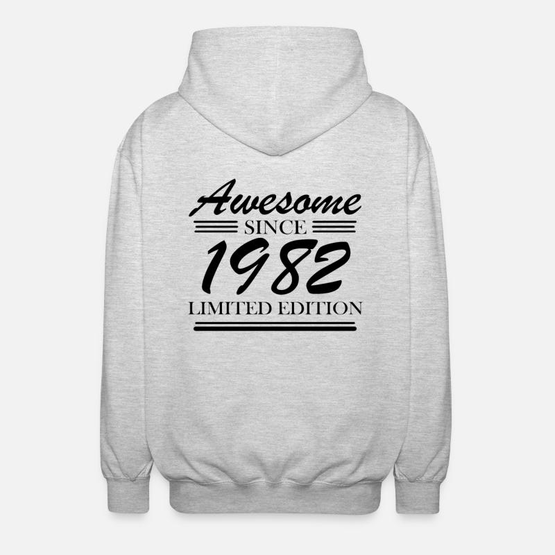 1982 - Né en 1982 - Veste à capuche unisexe - gris clair chiné