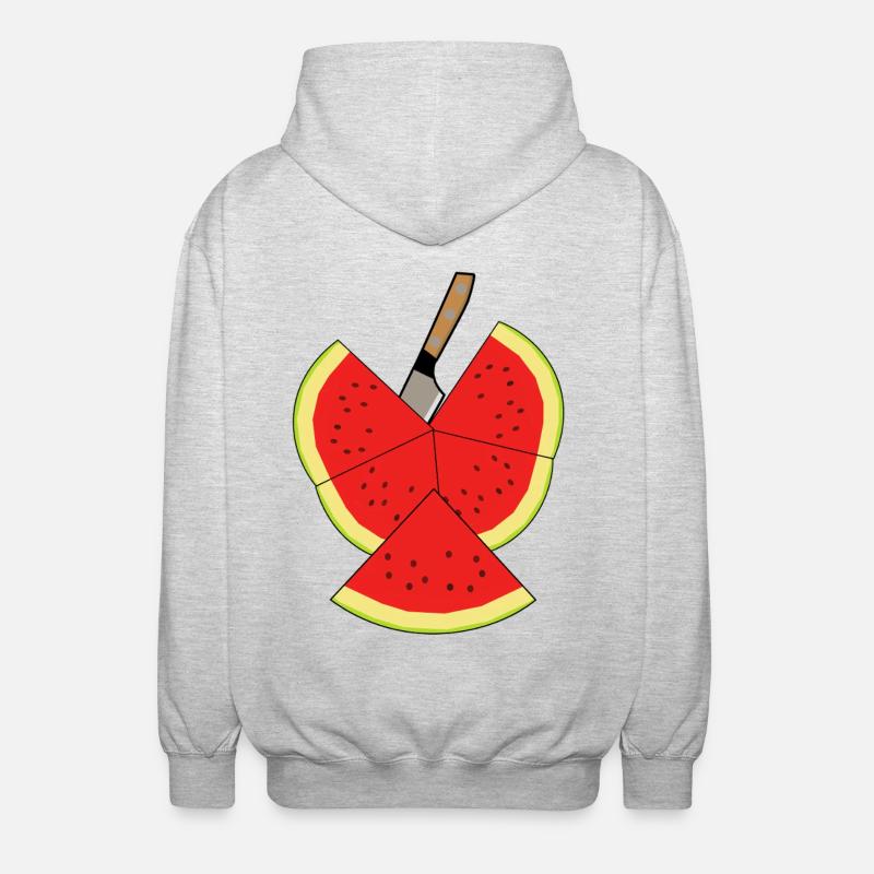 Melon Fruit Summertime Fruit - Unisex Hooded Jacket - light heather grey