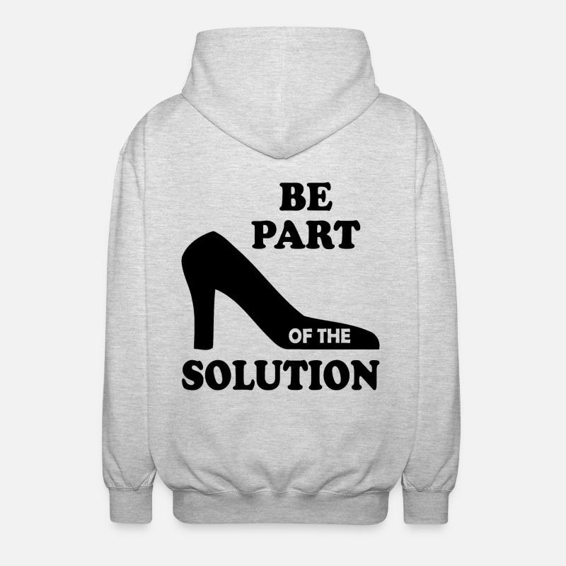 Be part of the solution - Unisex Kapuzenjacke - Hellgrau meliert