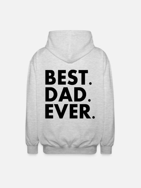 Best dad ever - Veste à capuche unisexe - gris clair chiné