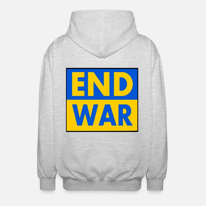 End war - Veste à capuche unisexe - gris clair chiné