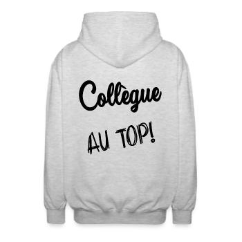 COLLEGUE - Veste à capuche unisexe - gris clair chiné - Dos - AI Model Male 185 light (185cm)