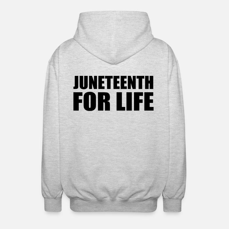 juneteenth - Unisex Kapuzenjacke - Hellgrau meliert