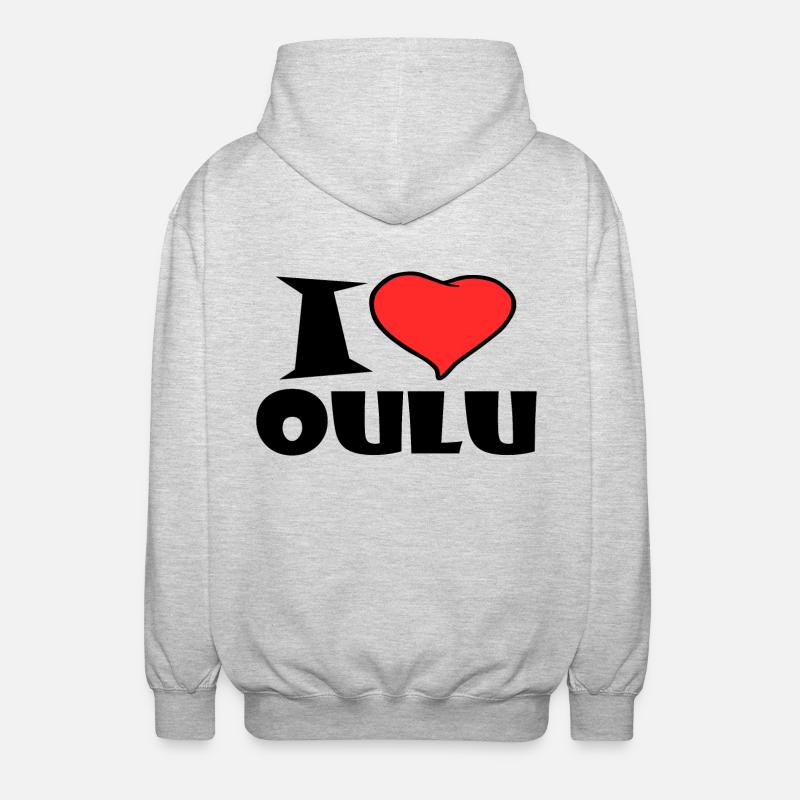 Oulu - Veste à capuche unisexe - gris clair chiné