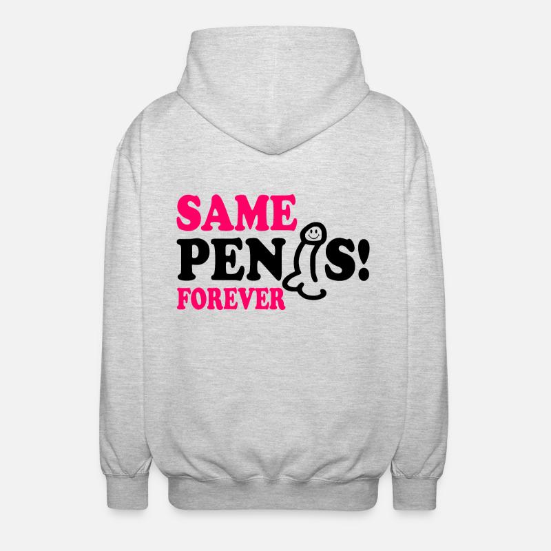 Same penis forever - Veste à capuche unisexe - gris clair chiné