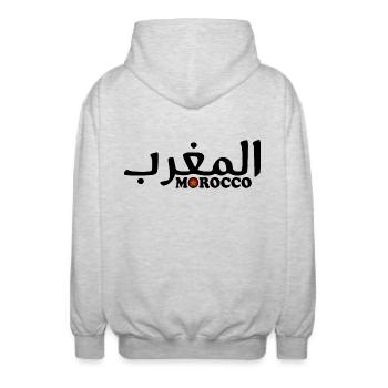 Maroc - Veste à capuche unisexe - gris clair chiné - Dos - AI Model Male 185 light (185cm)