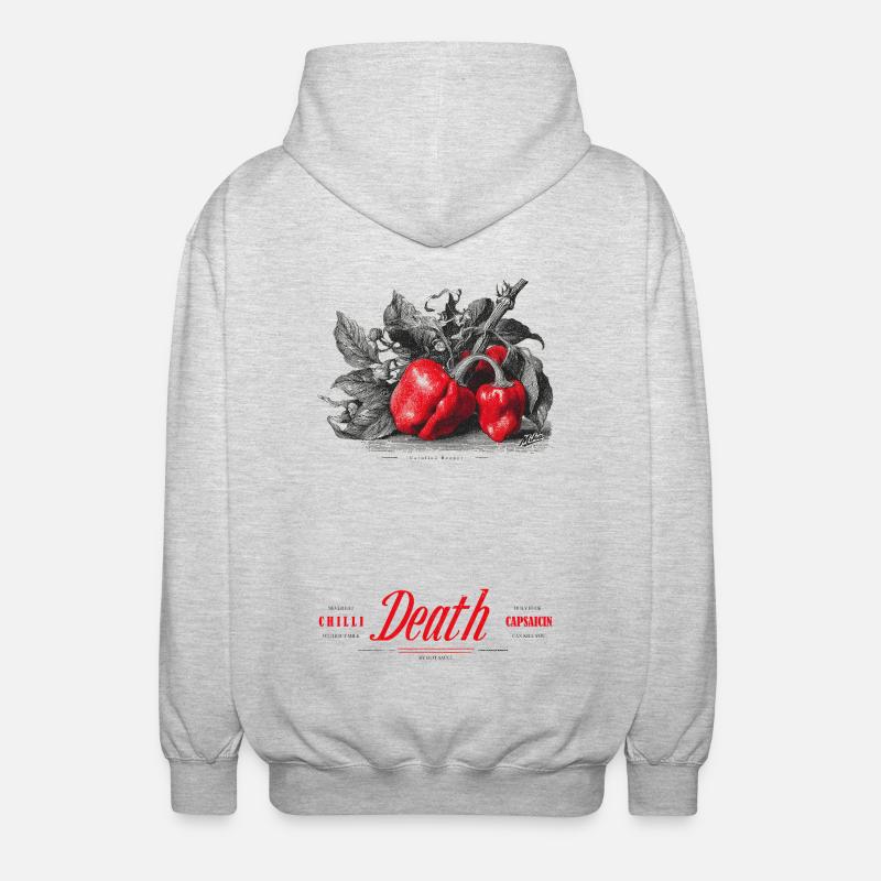 Death by Chilli - Unisex Kapuzenjacke - Hellgrau meliert