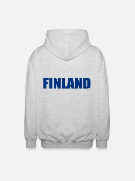 Finland - Unisex Hooded Jacket - light heather grey