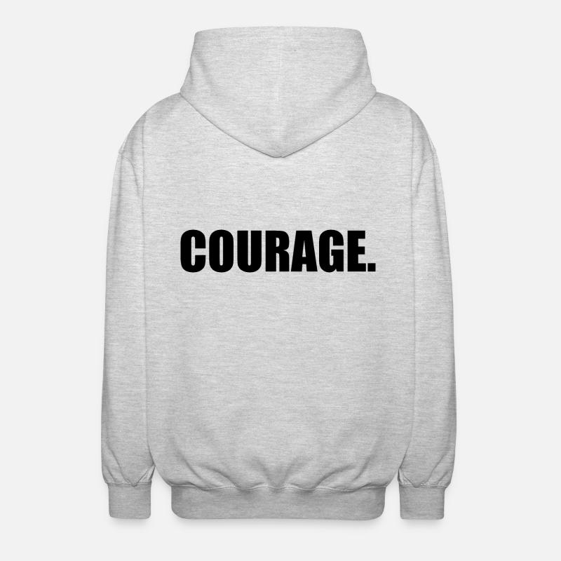 Courage - Unisex Hooded Jacket - light heather grey