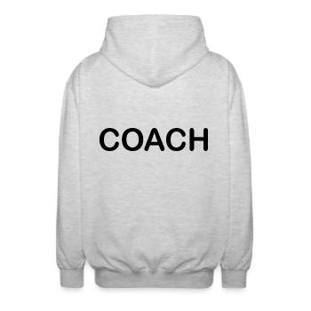 Coach - Unisex Hooded Jacket - light heather grey - Back - AI Model Male 185 light (185cm)