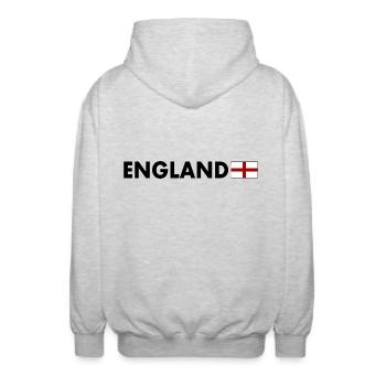 angleterre - Veste à capuche unisexe - gris clair chiné - Dos - AI Model Male 185 light (185cm)